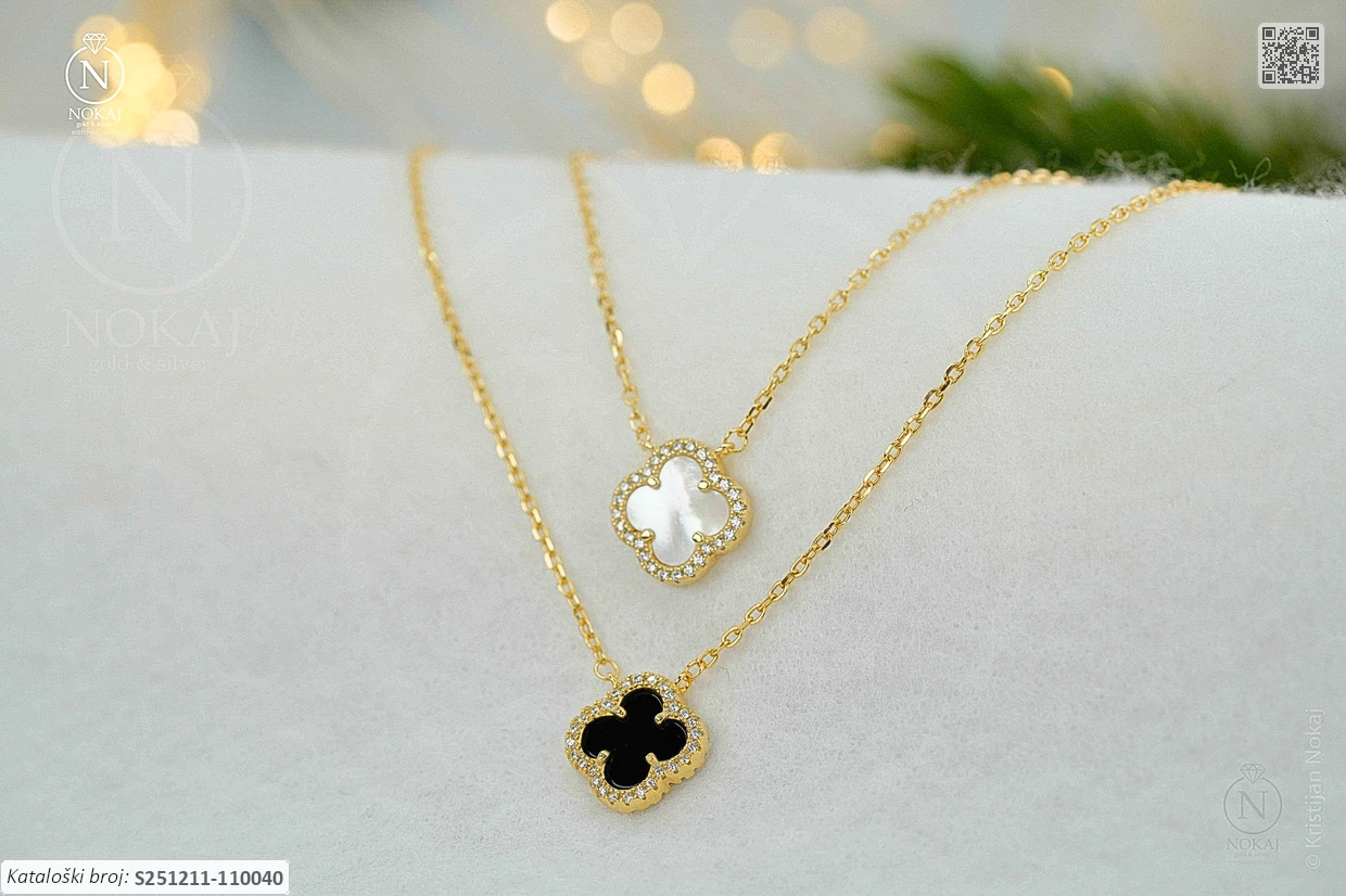 SREBRNA OGRLICA S CIRKONIMA - DJETELINA (S251211-110040) - Slika 5