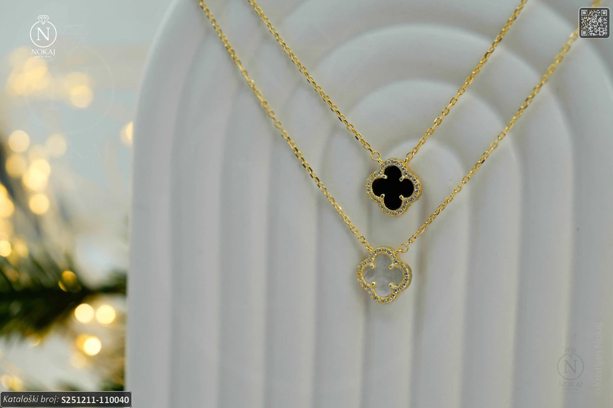 SREBRNA OGRLICA S CIRKONIMA - DJETELINA (S251211-110040) - Slika 6