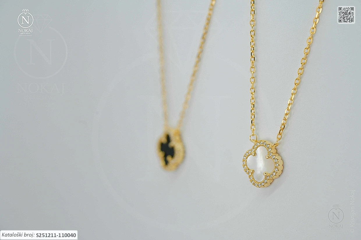 SREBRNA OGRLICA S CIRKONIMA - DJETELINA (S251211-110040) - Slika 7