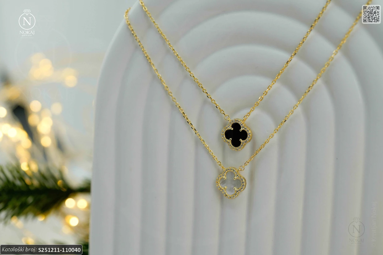 SREBRNA OGRLICA S CIRKONIMA - DJETELINA (S251211-110040) - Slika 8