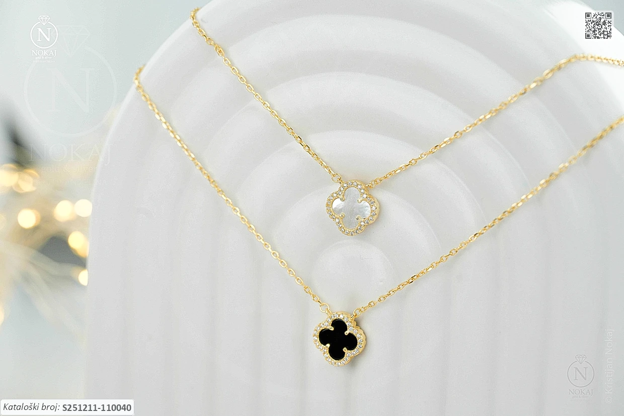 SREBRNA OGRLICA S CIRKONIMA - DJETELINA (S251211-110040) - Slika 9