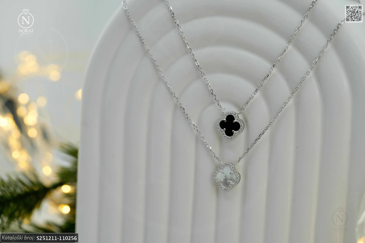 SREBRNA OGRLICA S CIRKONIMA - DJETELINA (S251211-110256) - Slika 4