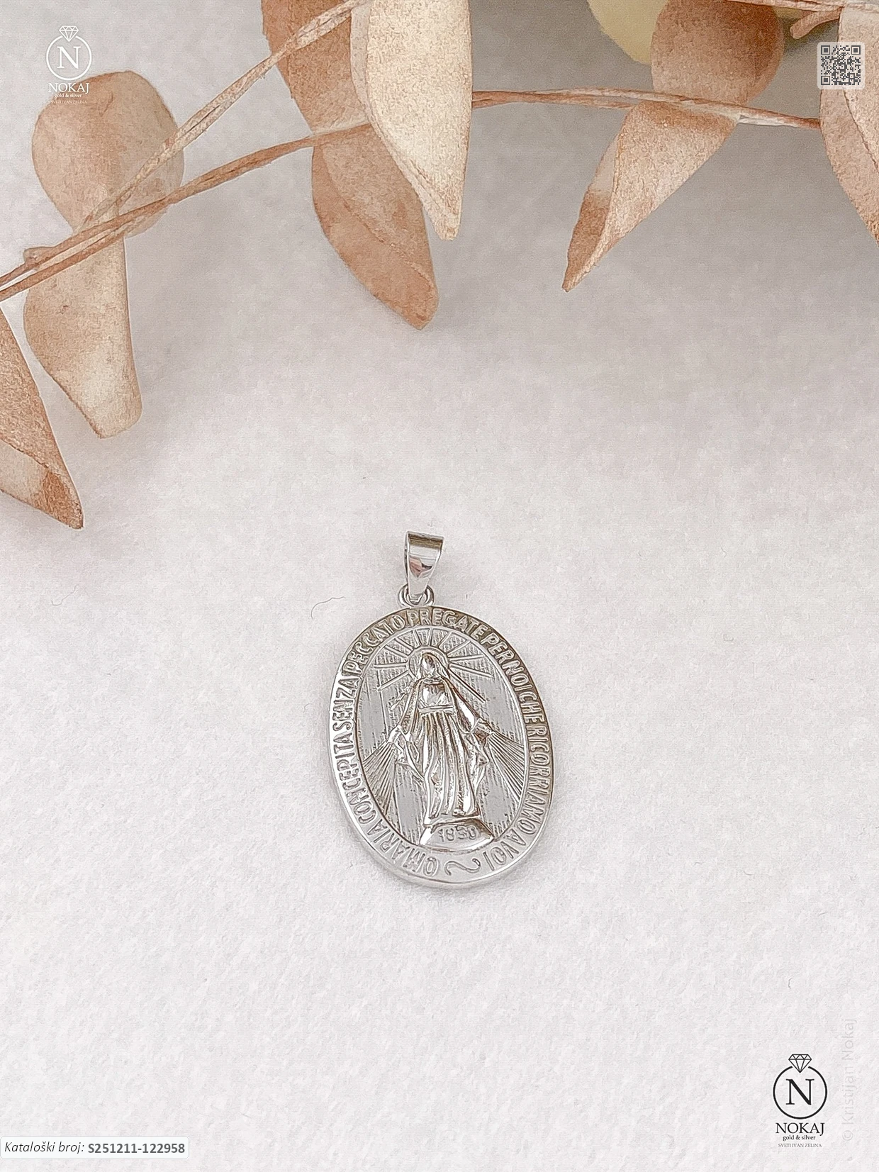 SREBRNI PRIVJESAK - SVETA MAJKA MARIJA (S251211-122958) - Slika 3