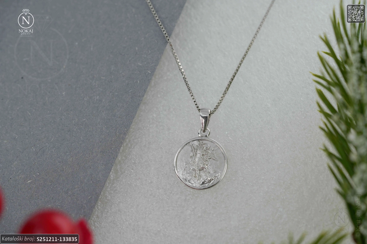 SREBRNI PRIVJESAK - SVETI KRISTOFOR - ZAŠTITNIK PUTNIKA (S251211-133835)