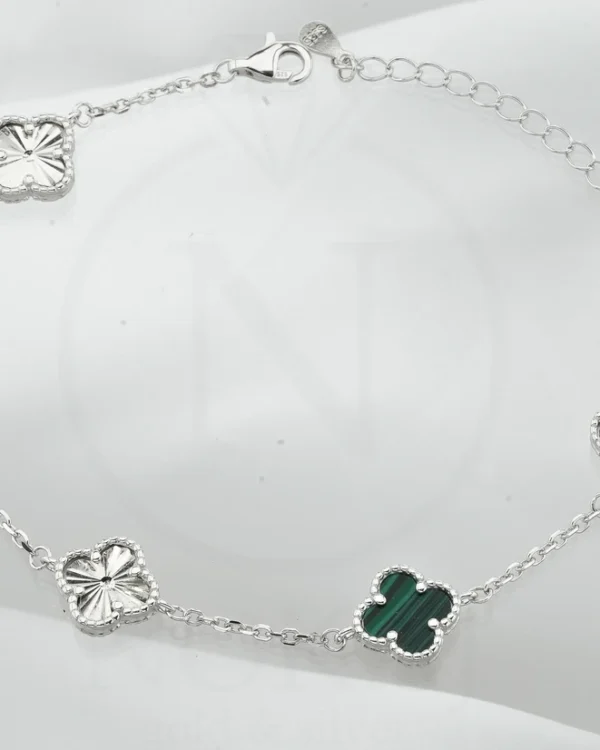 SREBRNA NARUKVICA S CIRKONIMA - DJETELINA (S251212-120041)