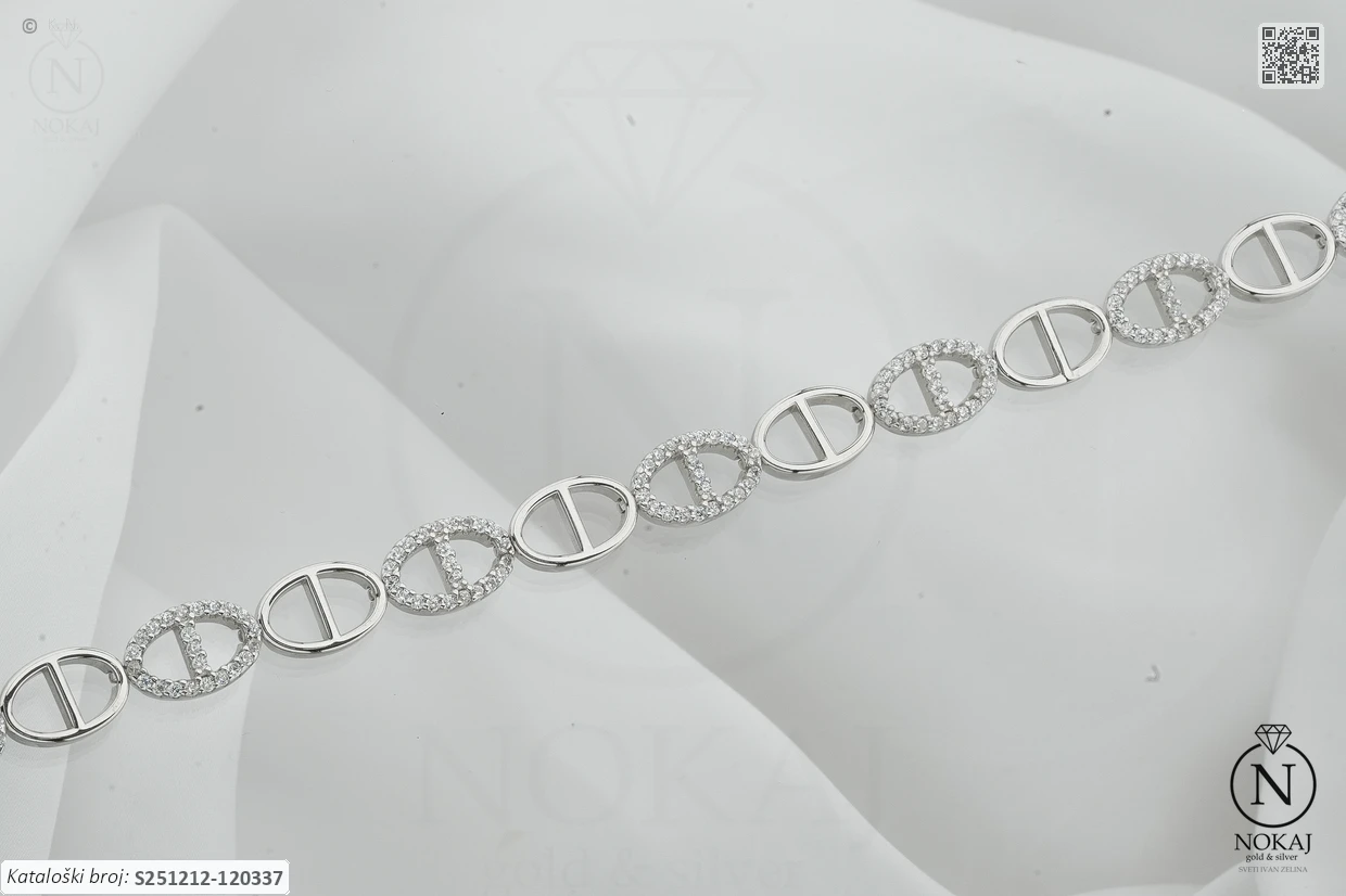 SREBRNA NARUKVICA S CIRKONIMA (S251212-120337) - Slika 2