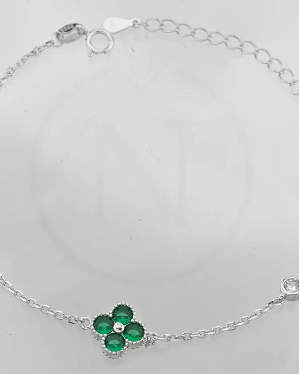 SREBRNA NARUKVICA S CIRKONIMA - DJETELINA (S251212-120757)