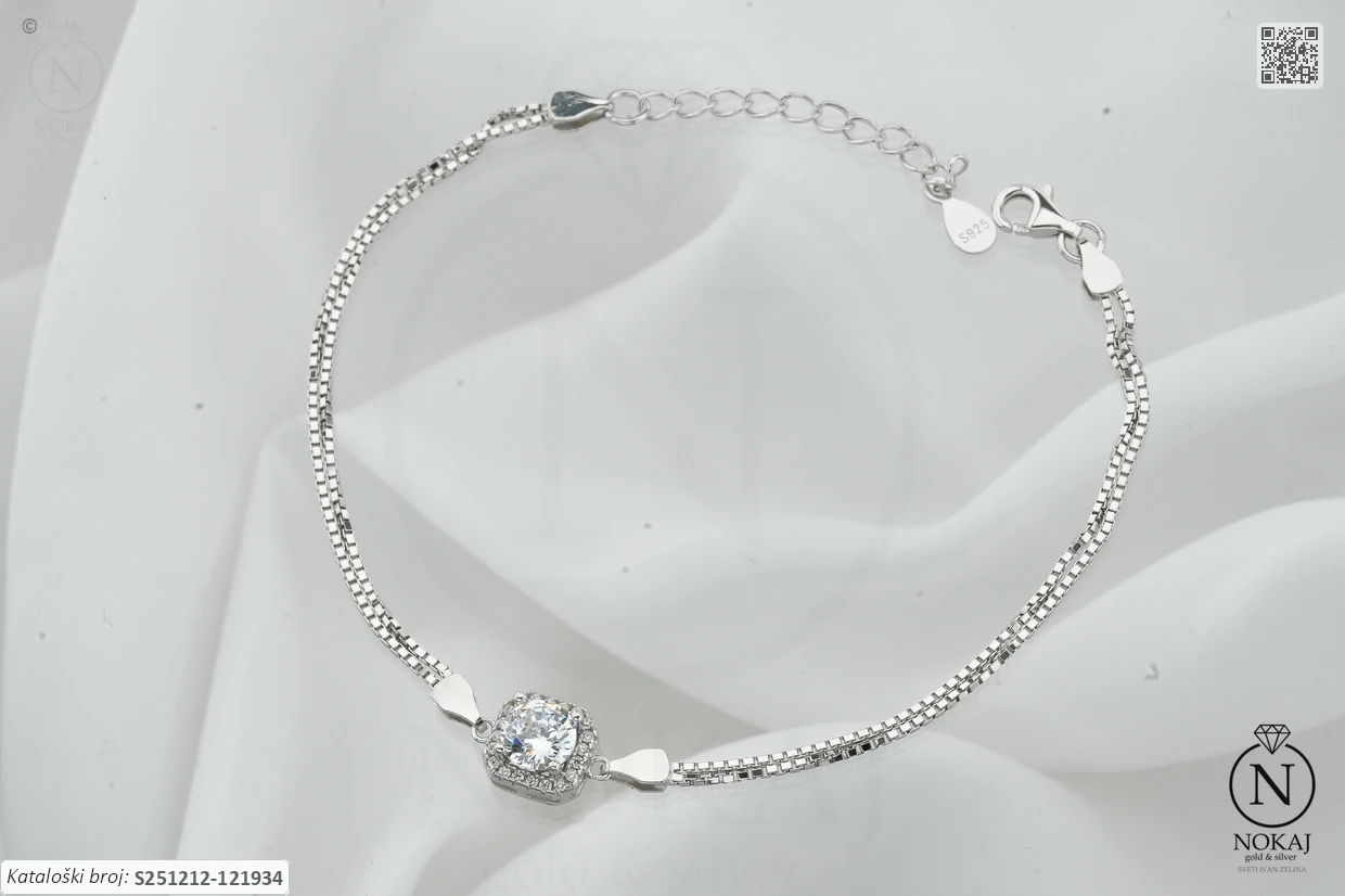 SREBRNA NARUKVICA S CIRKONIMA (S251212-121934)