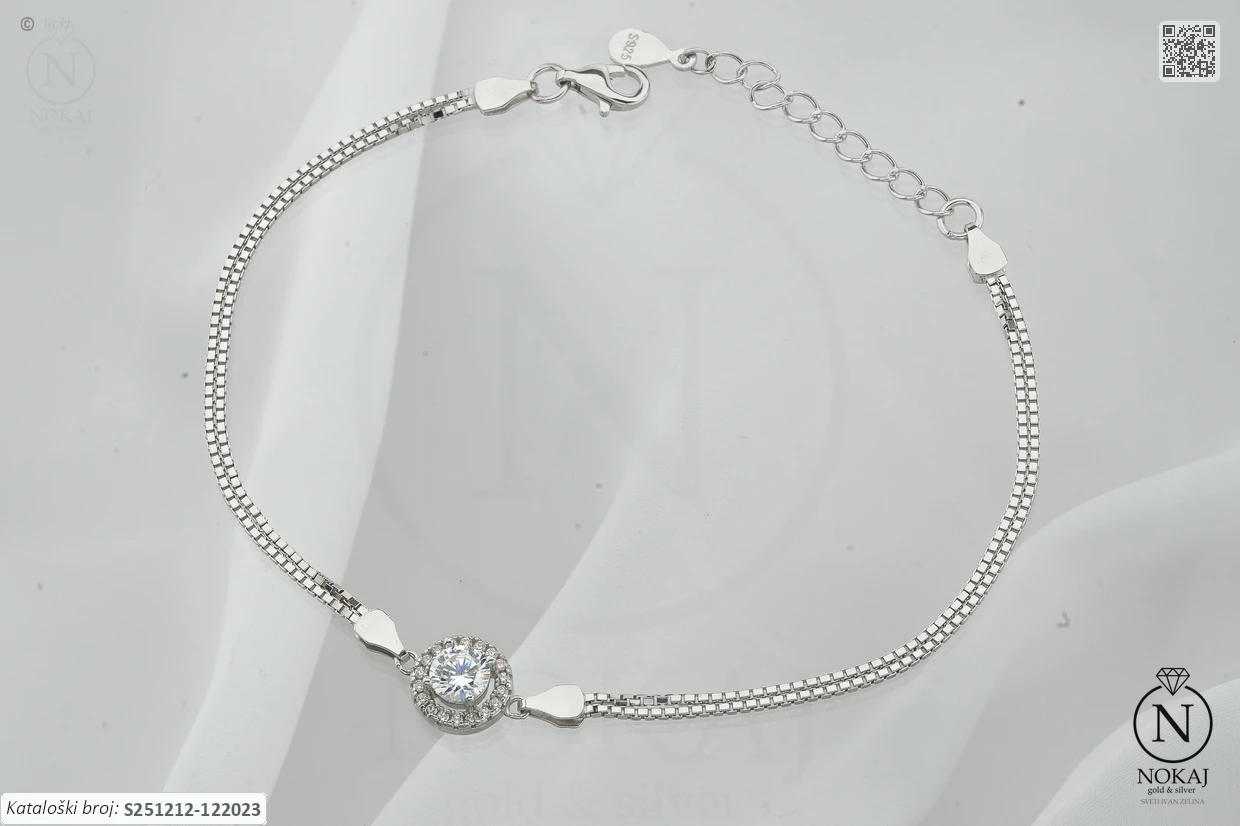 SREBRNA NARUKVICA S CIRKONIMA (S251212-122023)