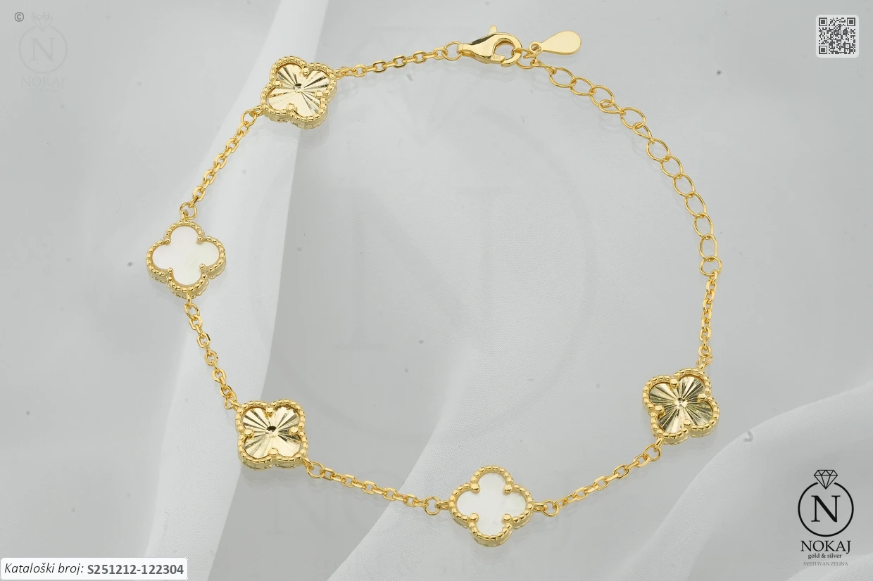 SREBRNA NARUKVICA - DJETELINA (S251212-122304)