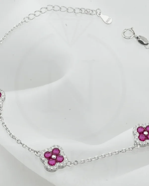 SREBRNA NARUKVICA S CIRKONIMA - DJETELINA (S251212-122405)