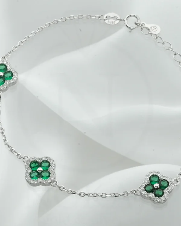 SREBRNA NARUKVICA S CIRKONIMA - DJETELINA (S251212-122452)