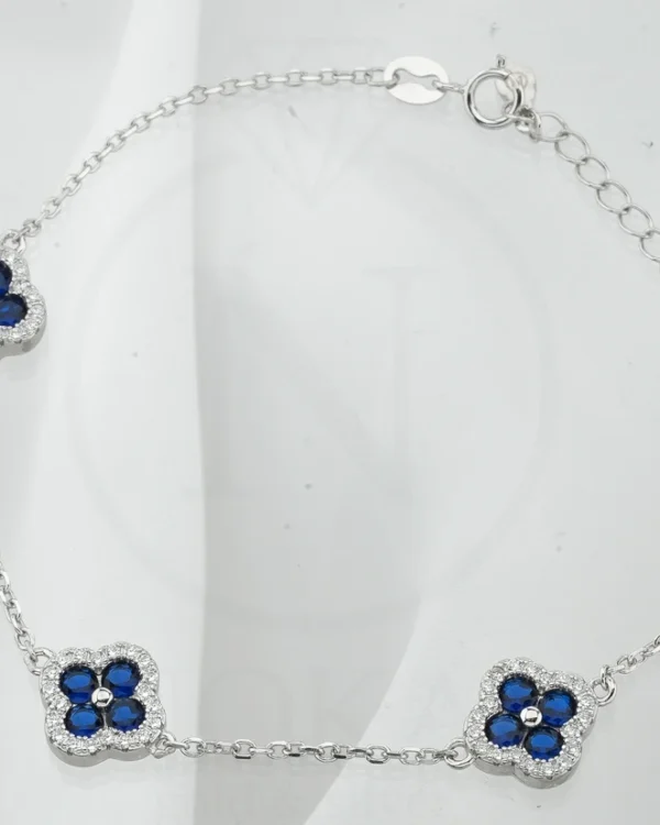 SREBRNA NARUKVICA S CIRKONIMA - DJETELINA (S251212-122527)