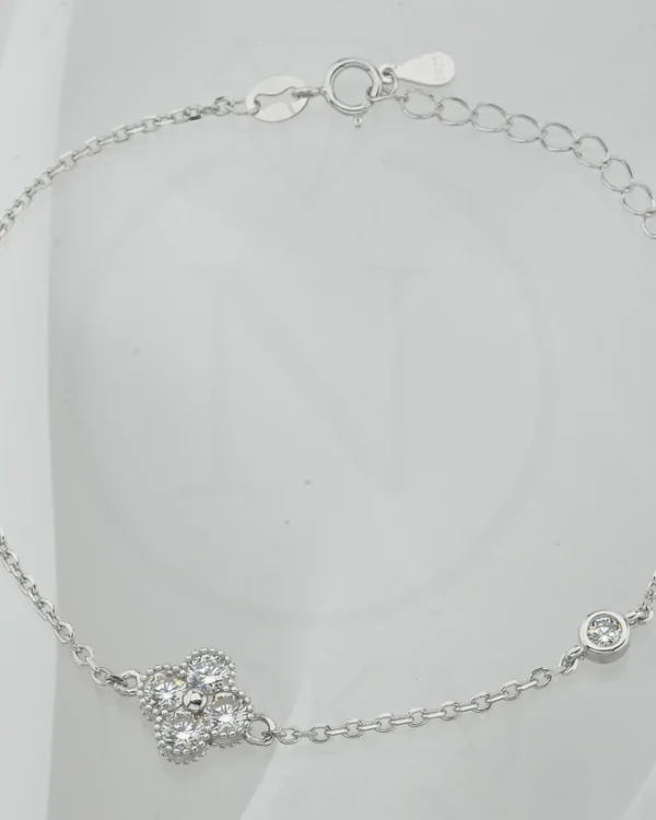 SREBRNA NARUKVICA S CIRKONIMA - DJETELINA (S251212-122851)