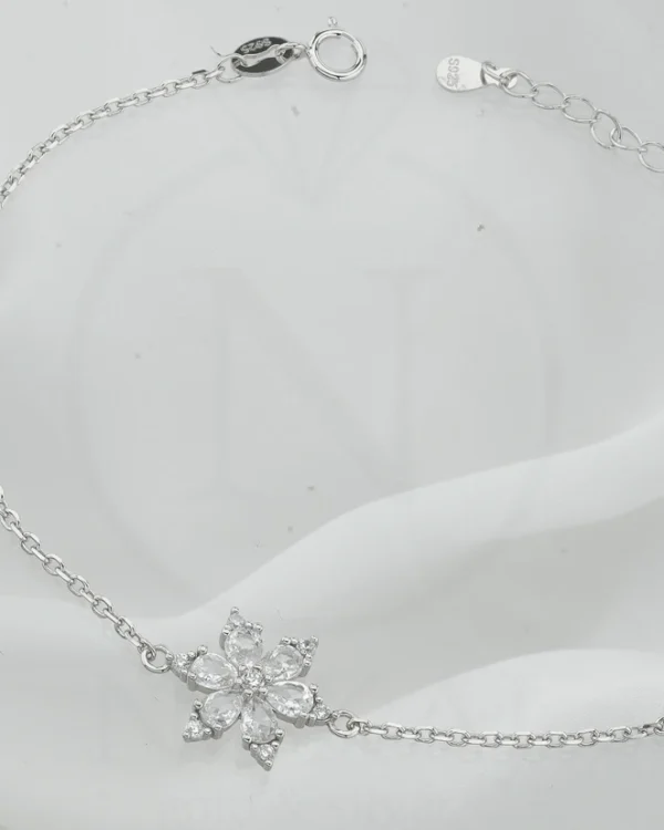 SREBRNA NARUKVICA S CIRKONIMA - CVIJET (S251212-123702)