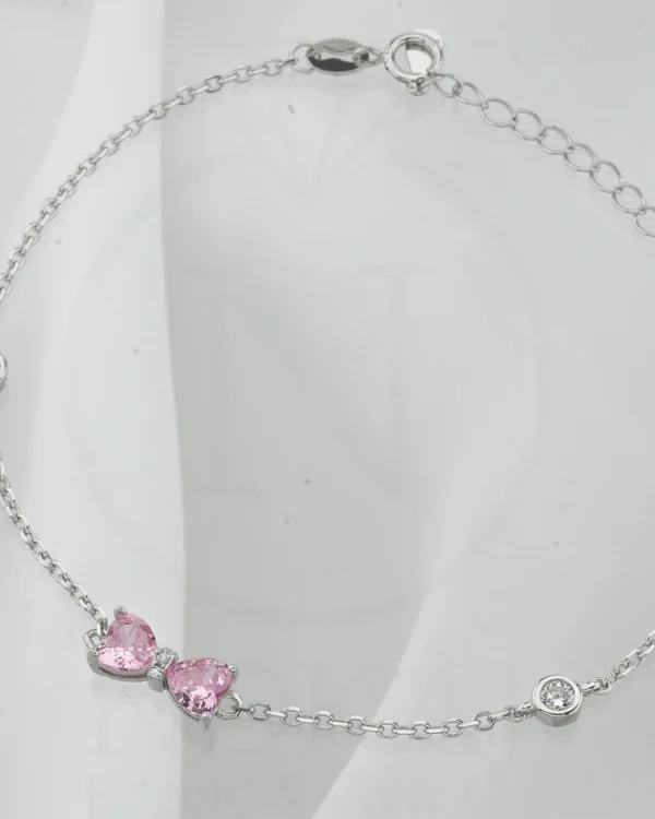 SREBRNA NARUKVICA S CIRKONIMA - SRCE (S251212-125110)