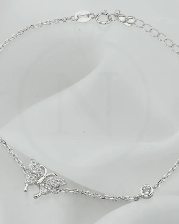 SREBRNA NARUKVICA S CIRKONIMA - LEPTIR (S251212-125845)