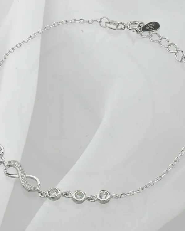 SREBRNA NARUKVICA S CIRKONIMA - BESKONAČNOST (S251212-131320)