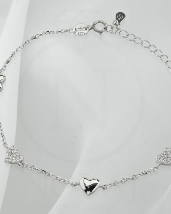 SREBRNA NARUKVICA S CIRKONIMA - SRCE (S251212-131724)