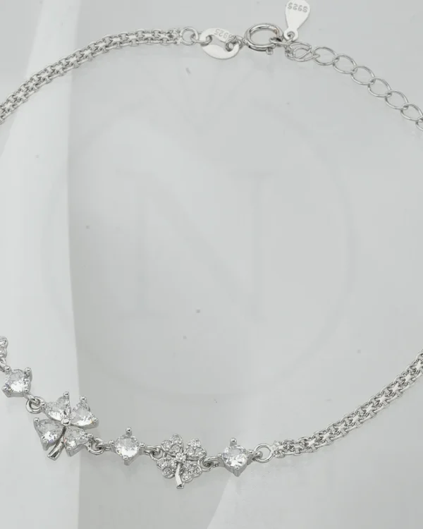 SREBRNA NARUKVICA S CIRKONIMA - DJETELINA (S251212-133039)