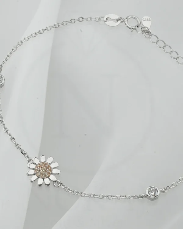 SREBRNA NARUKVICA S CIRKONIMA - CVIJET (S251212-133143)