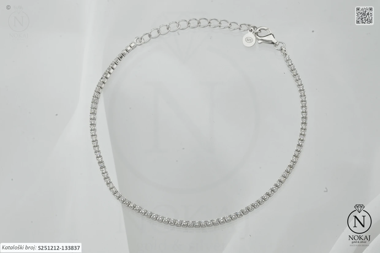 SREBRNA NARUKVICA S CIRKONIMA (S251212-133837) - Slika 2