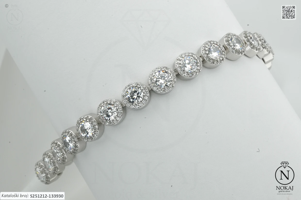 SREBRNA NARUKVICA S CIRKONIMA (S251212-133930)