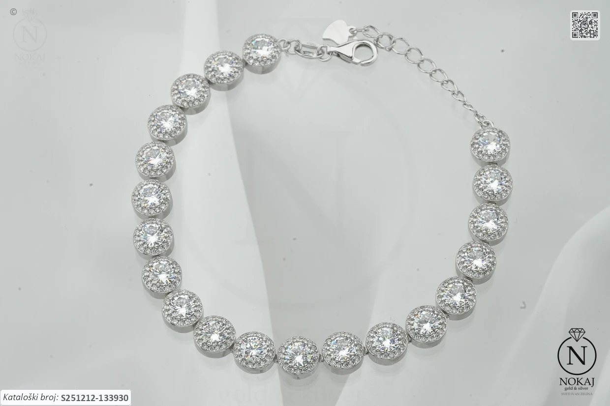 SREBRNA NARUKVICA S CIRKONIMA (S251212-133930) - Slika 2