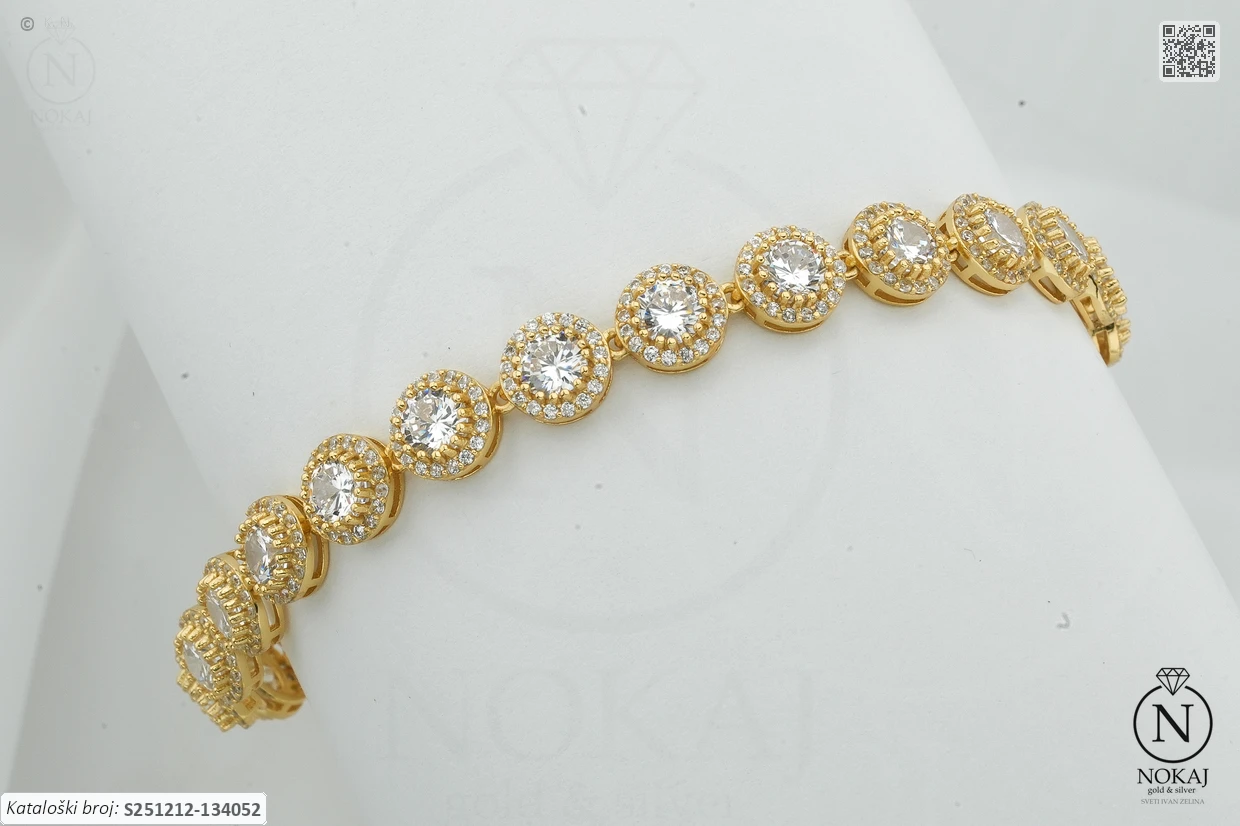 SREBRNA NARUKVICA S CIRKONIMA (S251212-134052)