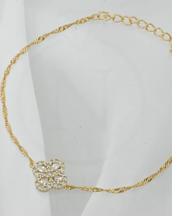 SREBRNA NARUKVICA S CIRKONIMA - DJETELINA (S251212-134211)