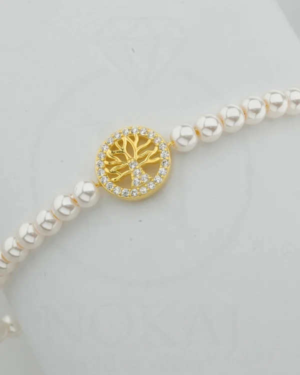 SREBRNA NARUKVICA S BISEROM - STABLO ŽIVOTA (S251212-134318)