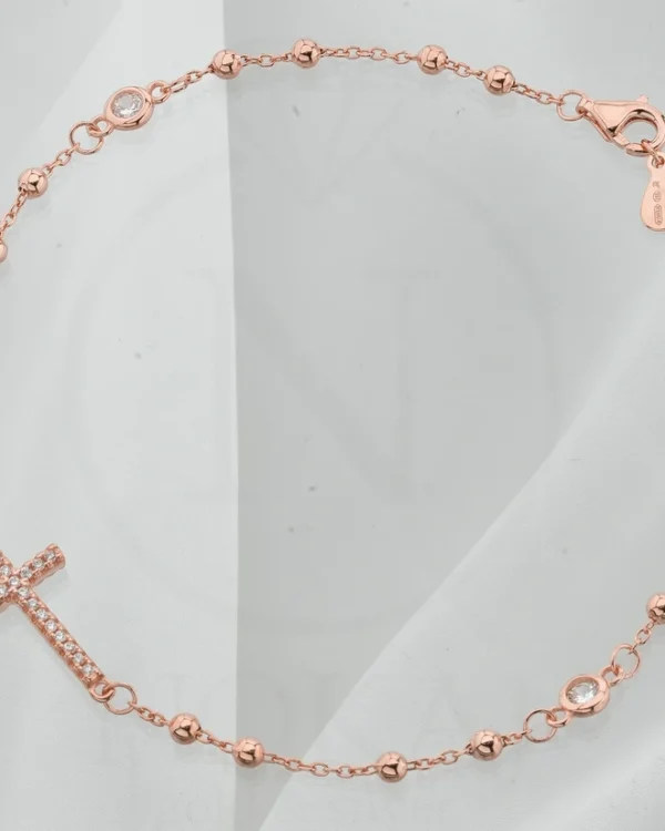 SREBRNA NARUKVICA S CIRKONIMA - KRIŽ (S251212-140407)