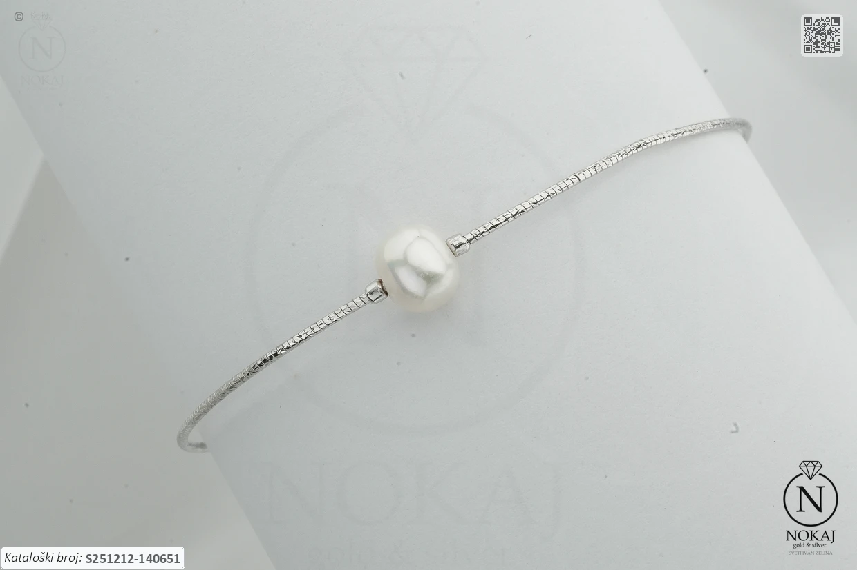 SREBRNA NARUKVICA S BISEROM (S251212-140651)