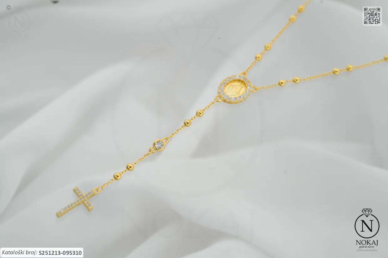 SREBRNA OGRLICA S CIRKONIMA - KRIŽ (S251213-095310)