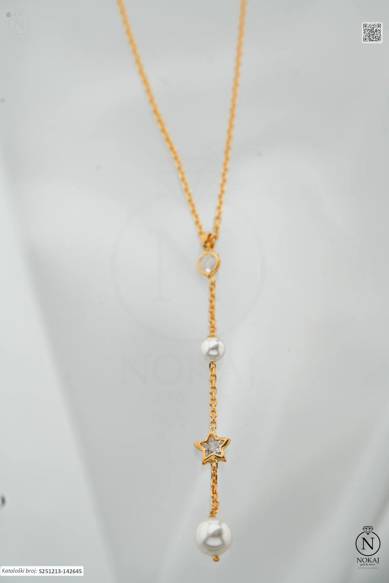 SREBRNA OGRLICA S BISERIMA - ZVIJEZDA (S251213-142645)