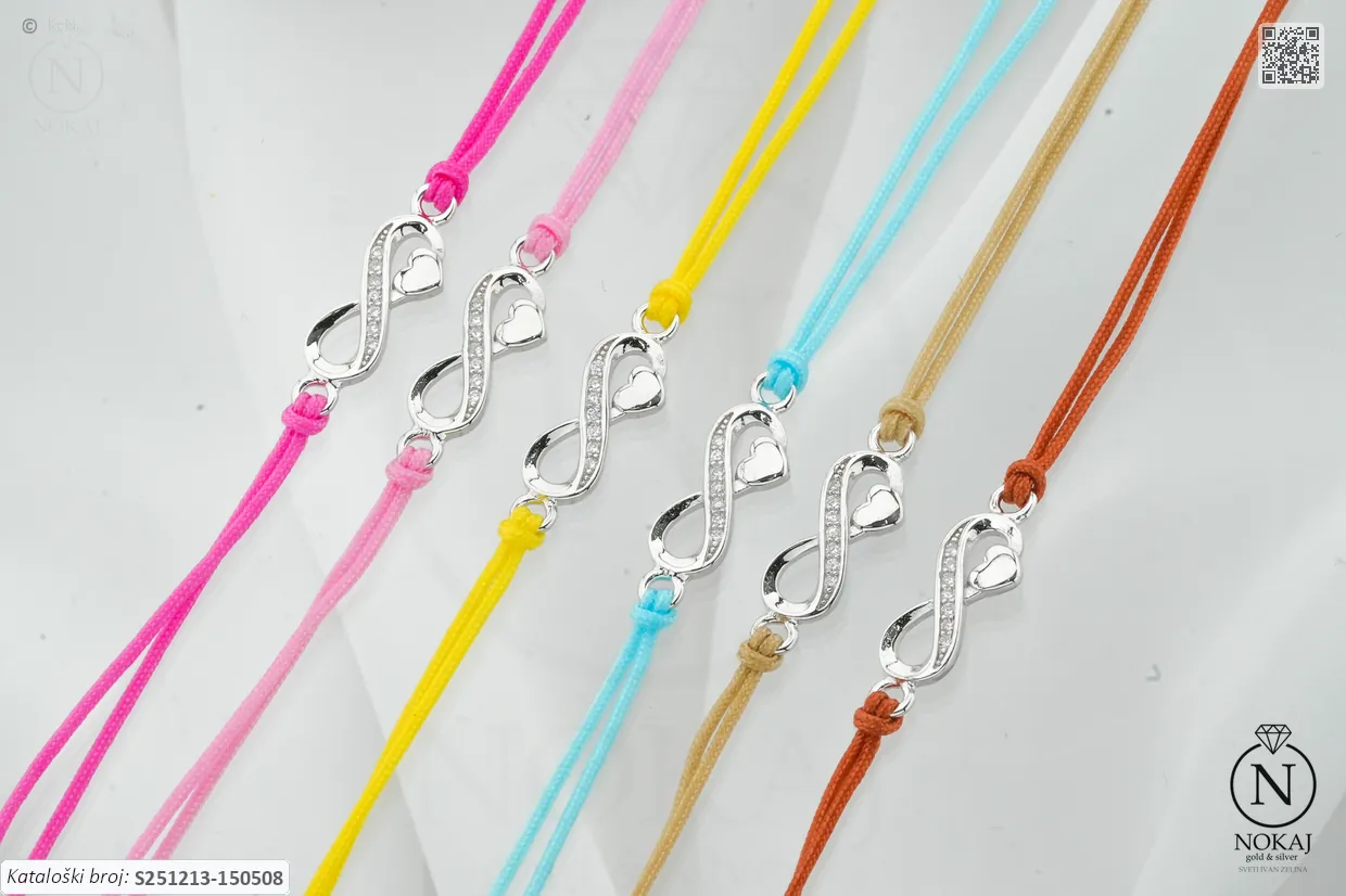 SREBRNA NARUKVICA S CIRKONIMA - SRCE (S251213-150508) - Slika 2