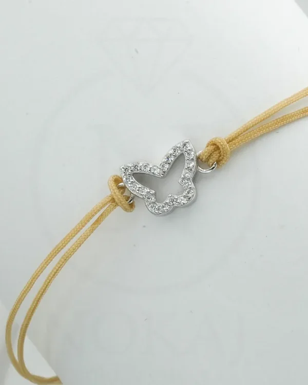 SREBRNA NARUKVICA S CIRKONIMA - LEPTIR (S251216-154910)