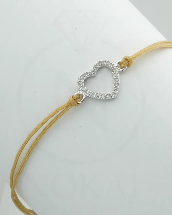 SREBRNA NARUKVICA S CIRKONIMA - SRCE (S251216-162645)