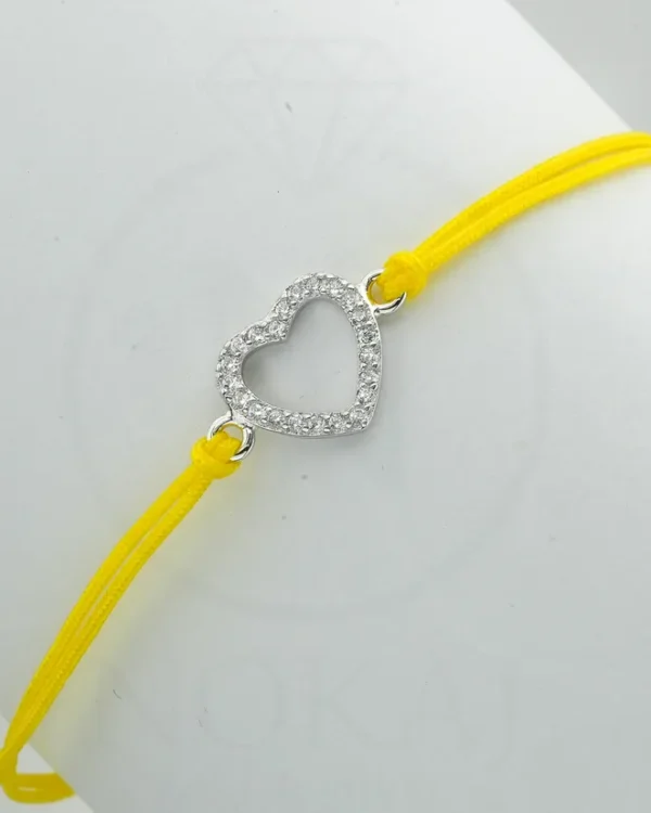 SREBRNA NARUKVICA S CIRKONIMA - SRCE (S251216-162901)