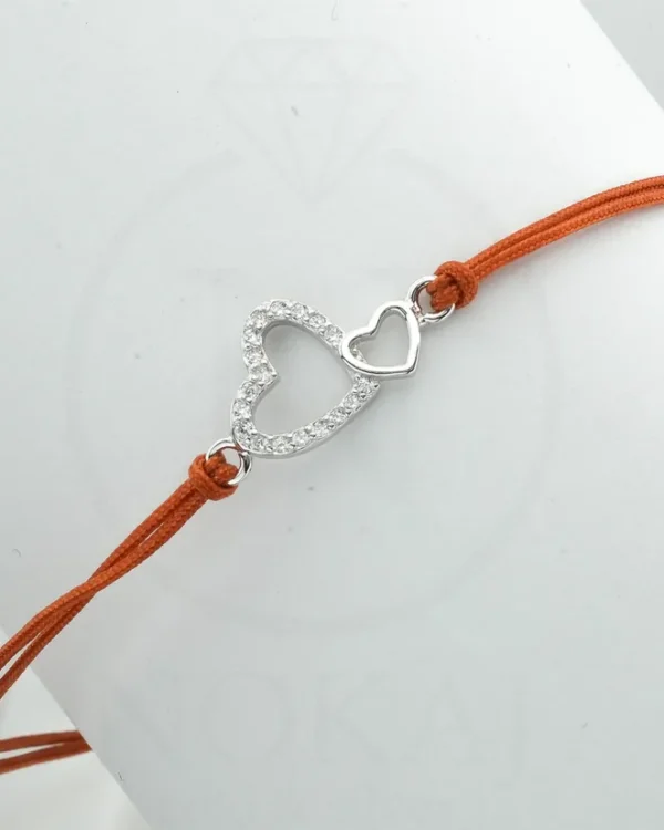 SREBRNA NARUKVICA S CIRKONIMA - SRCE (S251216-162950)