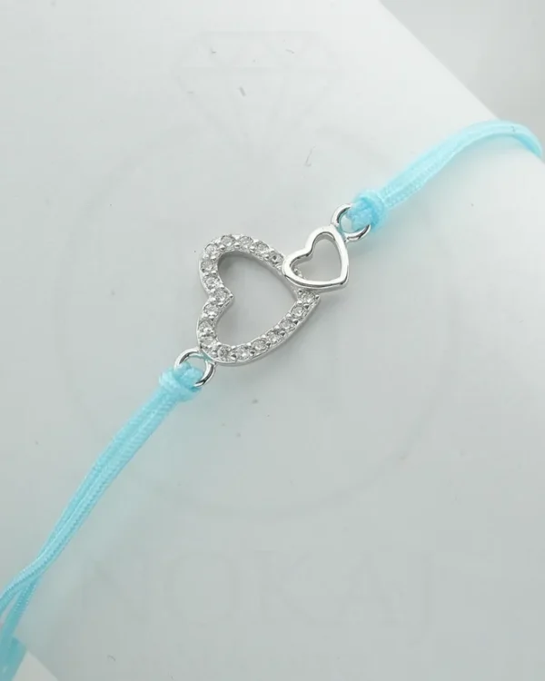 SREBRNA NARUKVICA S CIRKONIMA - SRCE (S251216-163235)