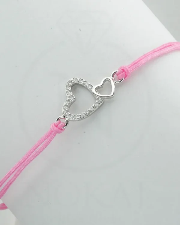 SREBRNA NARUKVICA S CIRKONIMA - SRCE (S251216-163340)