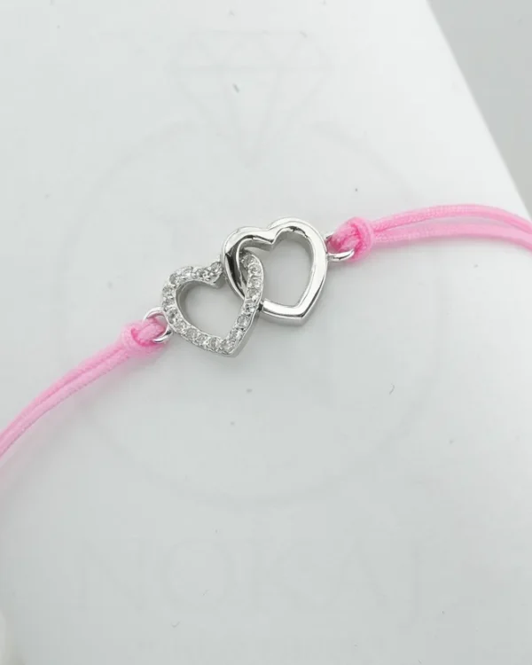 SREBRNA NARUKVICA S CIRKONIMA - SRCE (S251216-165234)