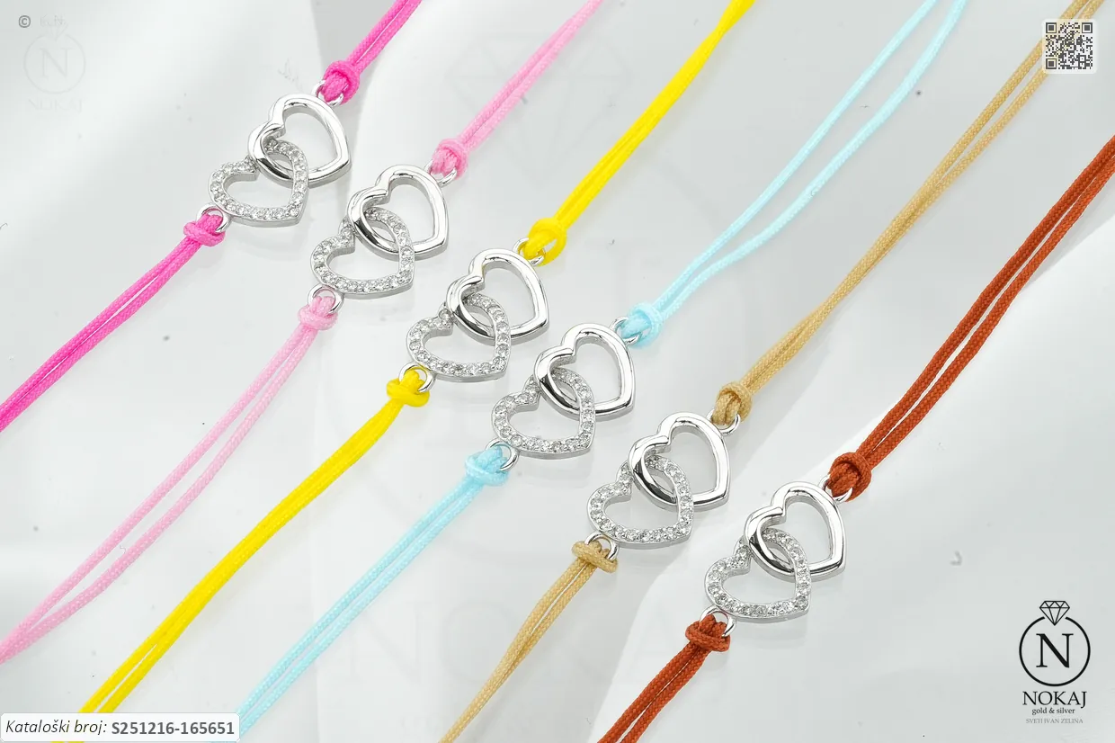 SREBRNA NARUKVICA S CIRKONIMA - SRCE (S251216-165651) - Slika 2