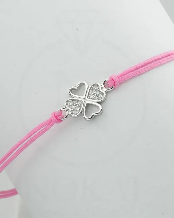 SREBRNA NARUKVICA S CIRKONIMA - DJETELINA (S251216-165826)