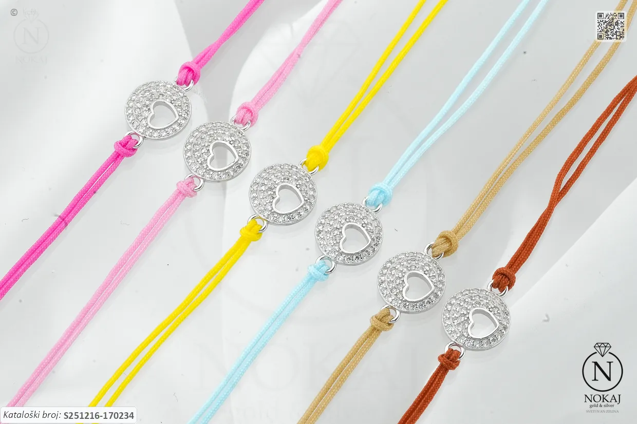 SREBRNA NARUKVICA S CIRKONIMA - SRCE (S251216-170234) - Slika 2