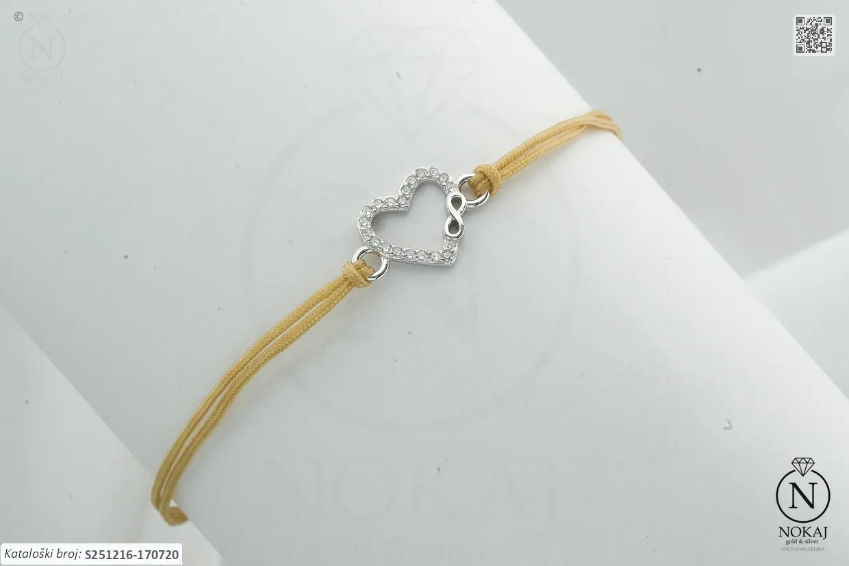 SREBRNA NARUKVICA S CIRKONIMA - BESKONAČNOST (S251216-170720)