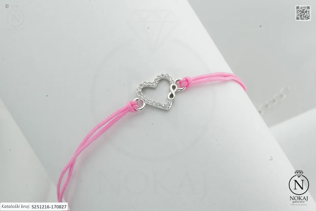 SREBRNA NARUKVICA S CIRKONIMA - BESKONAČNOST (S251216-170827)