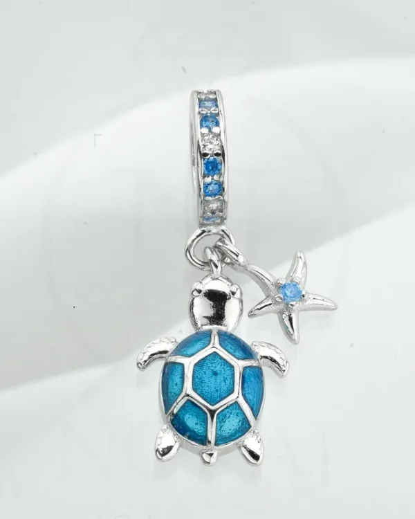 SREBRNI PRIVJESAK S CIRKONIMA - KORNJAČA (S251216-173100)