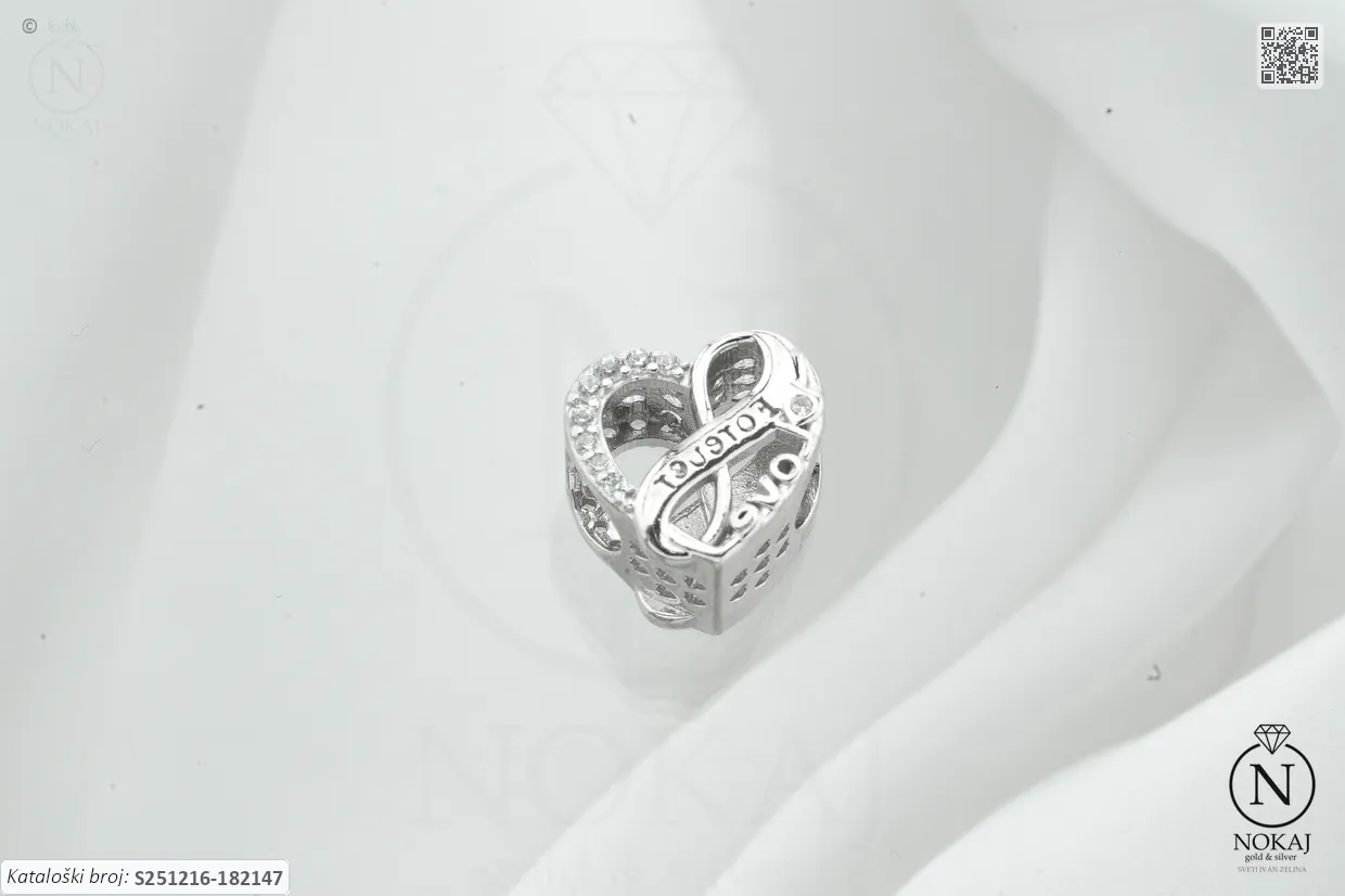 SREBRNI PRIVJESAK S CIRKONIMA - BESKONAČNOST (S251216-182147)